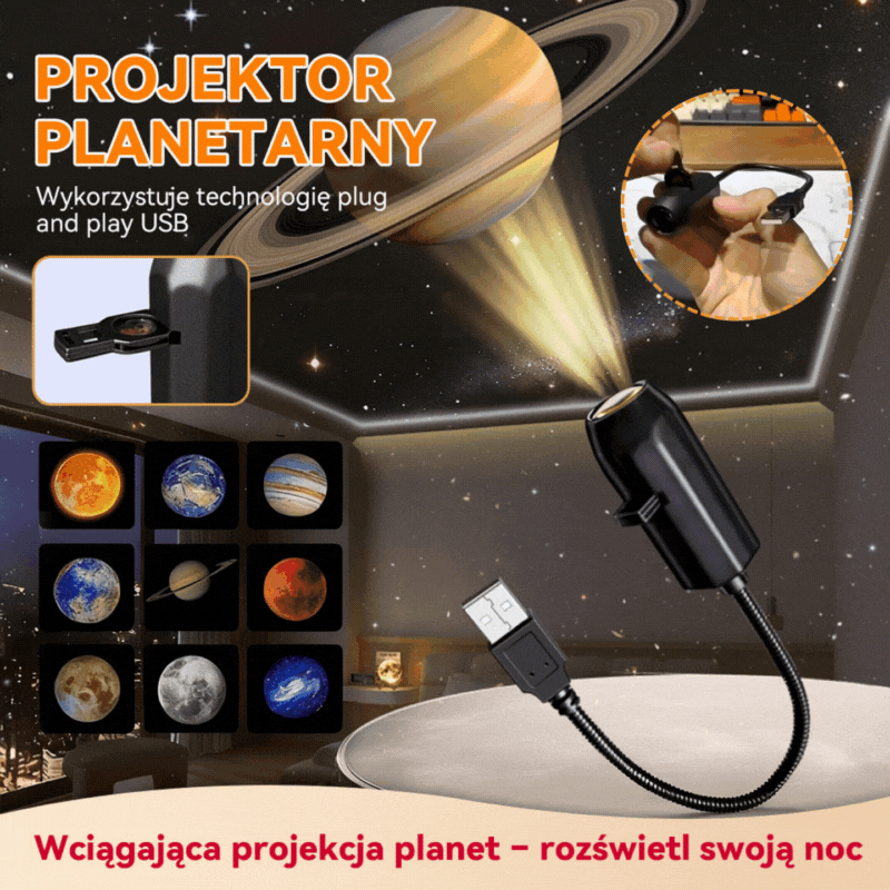 ✨✨★★Gwiaździsta nocna lampka, światło księżyca, kreatywna nocna lampka LED do sypialni, światło projekcyjne-4173161