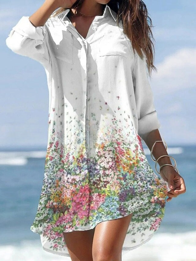 🌻【S-3XL】🌻 Sukienka z modnym nadrukiem na wiosnę i lato