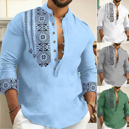 【S-3XL】 Męska letnia koszula z klapami i krótkimi rękawami