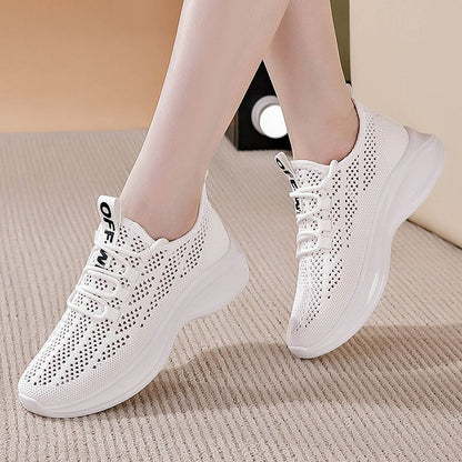 👟【35-41】 2024 Modne damskie buty sportowe z pustą siateczką oddychające siateczką codzienne buty sportowe Wszechstronne-3683484