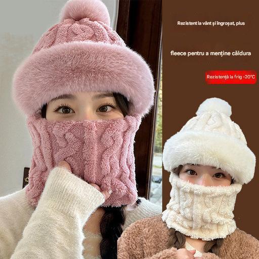 🔥🐏Nowy, gruby, pluszowy, wiatroszczelny i odporny na zimno zestaw czapek i szalików