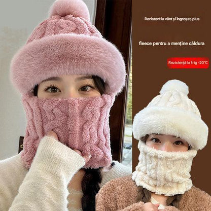🔥🐏Nowy, gruby, pluszowy, wiatroszczelny i odporny na zimno zestaw czapek i szalików