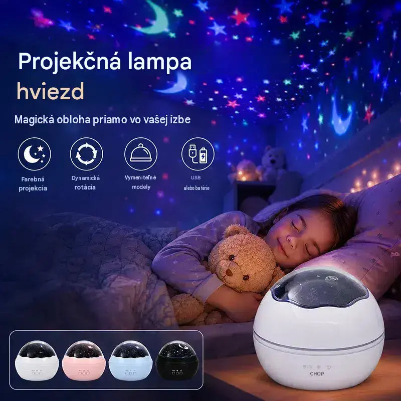 🌠✨✨ Projektor hvězdné oblohy, noční světlo｜Rotační LED lampa🎁