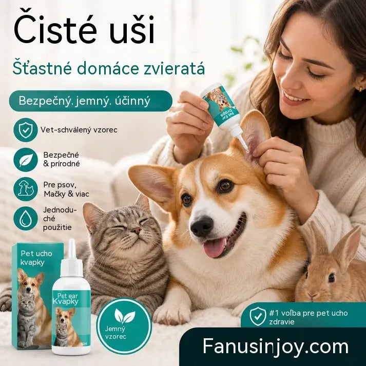 ⏳【Kupte 1 a získejte 1 zdarma】 🐱🐶 Jemné kapky na čištění uší pro domácí zvířata – Rozlučte se s onemocněními zevního zvukovodu