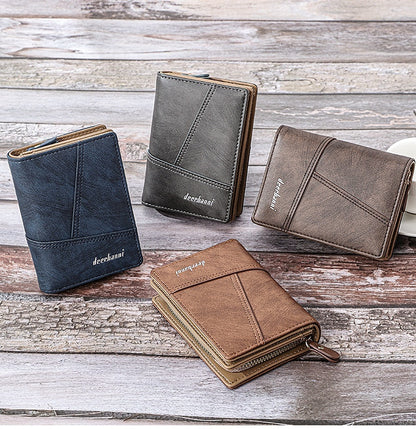 Cartera multifuncional de estilo retro de cuero genuino para hombre 4173262