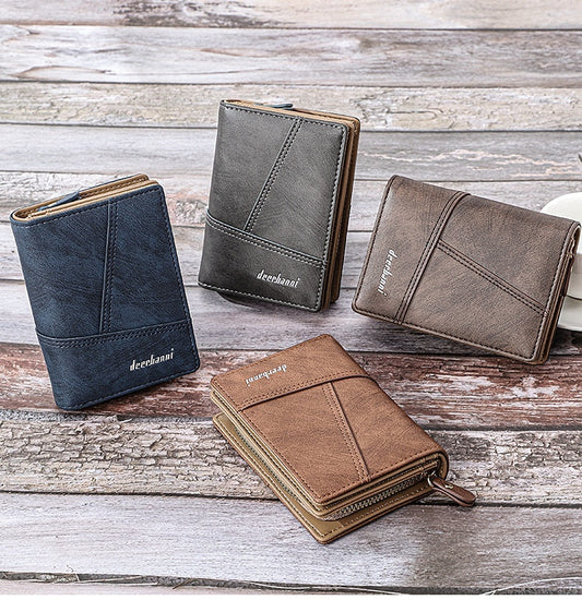 Cartera multifuncional de estilo retro de cuero genuino para hombre 4173262