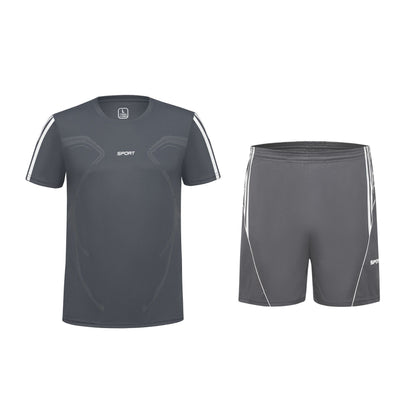 (L-5XL)Pánský moderní pruhovaný sportovní rychleschnoucí oblek s barevnými bloky