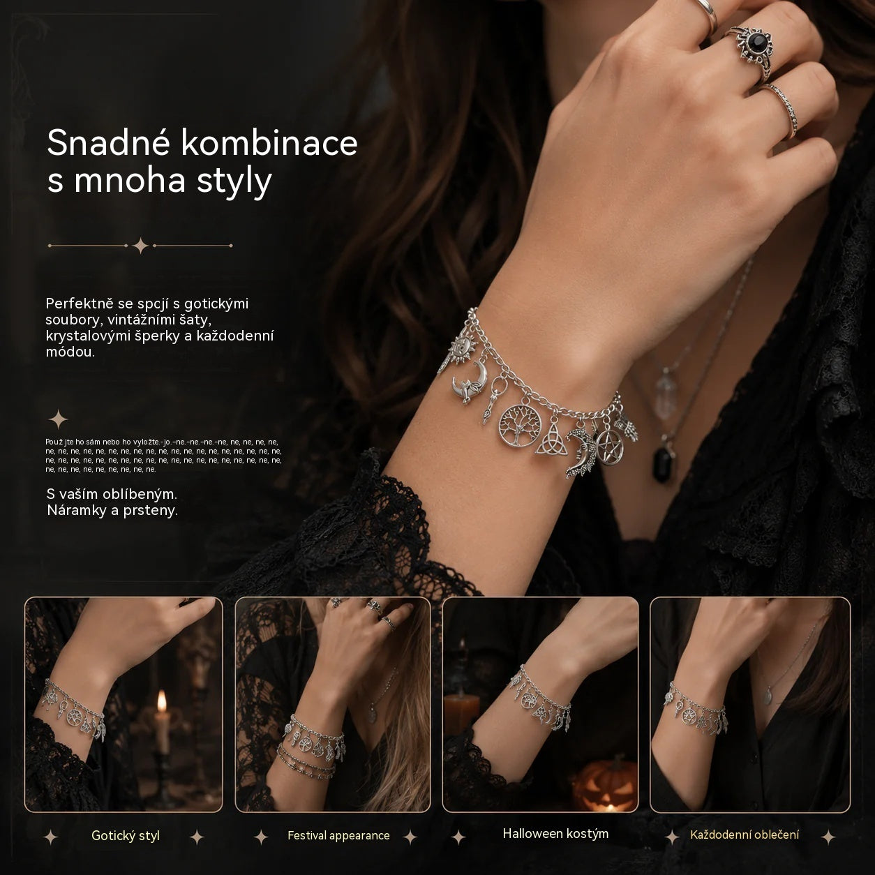 ✨ Časově omezená nabídka ✨ Stylový a elegantní dámský retro náramkový přívěsek