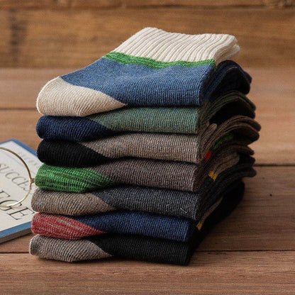 😍🧦【Kupte 5 a získáte 5 zdarma】Podzimní a zimní antibakteriální, deodorační a hřejivé vlněné ponožky-4134213