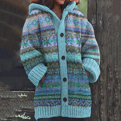 🔥🧥【S~5XL】✨Nowa jesienno-zimowa elegancka kolorowa kurtka z kapturem w stylu retro 4176921