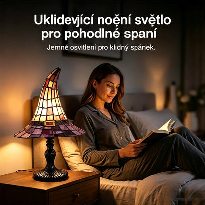 ✨Gotická noční lampa ve tvaru čarodějnického klobouku, retro barevná pryskyřičná dekorace