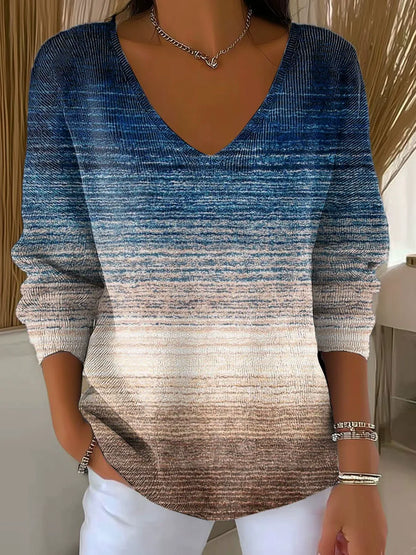 👚👚【S-5XL】Nový dámský svetr s dlouhým rukávem a výstřihem do V 4198885