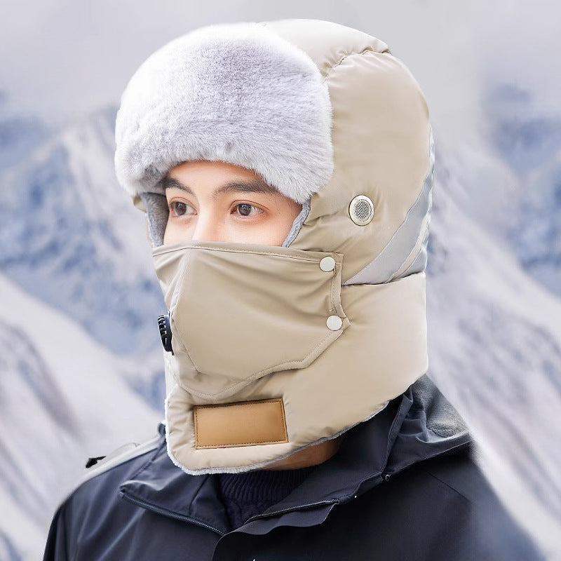 ⛄⛷Větruodolné plyšové chrániče sluchu s kapucí 4178425