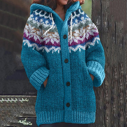 🔥【S~5XL】✨Nowa elegancka kolorowa kurtka z kapturem w stylu retro 4162861