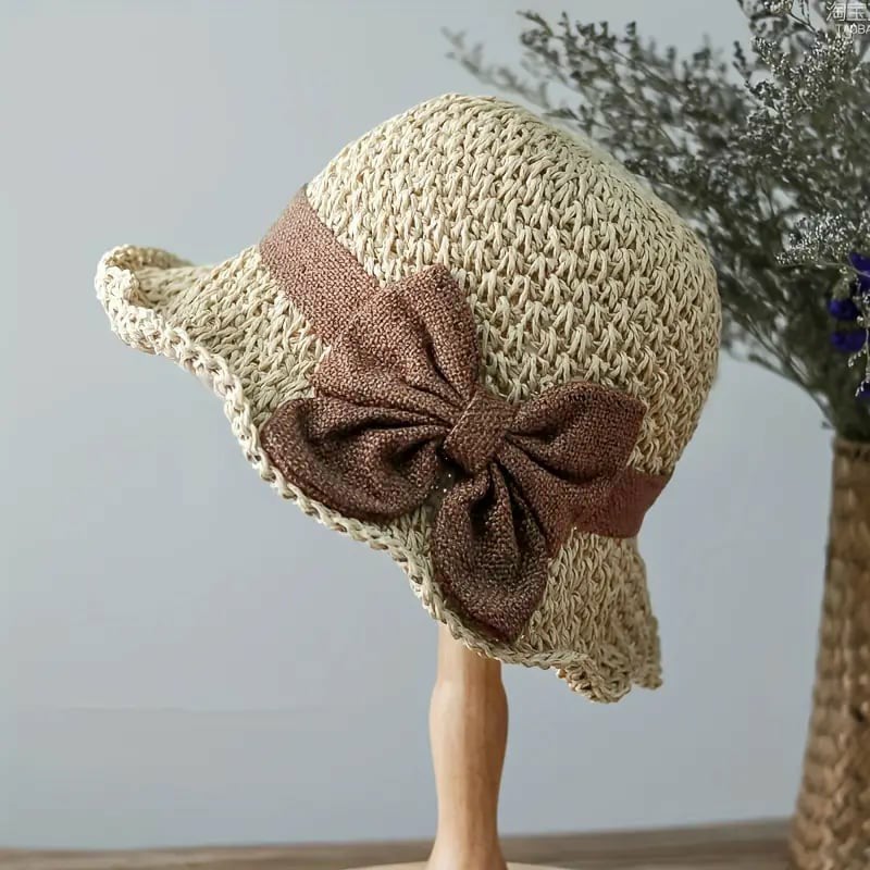 🎀🎀 -50% Most! | 👒 Retro szalagos szalmakalap – összehajtható, frissítő, nyár kötelező