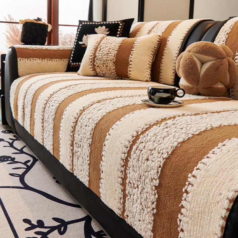 🛋️【110*160cm】Specjalna oferta świąteczna dla rannych ptaszków: 🎉 Miękki, antypoślizgowy, pluszowy pokrowiec na sofę 🍂 4155298