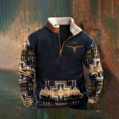 👕【35%OFF】【S-4XL]2024 Męski modny, jesienno-zimowy, ciepły sweter z długim rękawem i nadrukiem 3D-3779174