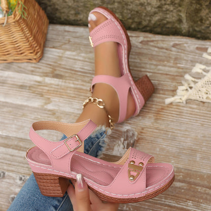 🔥Lato - 52% rabatu👠Damskie sandały na wysokim obcasie-3943494