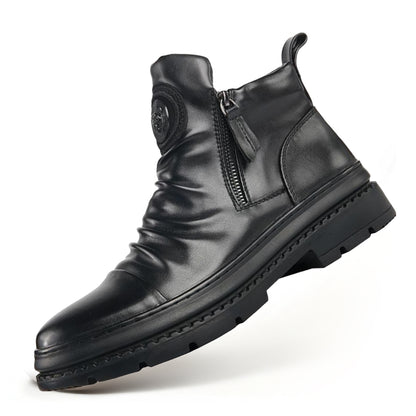 Męskie skórzane buty za kostkę