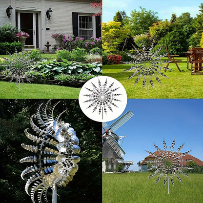 📣【Kup 1, a otrzymasz 1 gratis】🌈【Dostępnych 6 kolorów】🌻 Żelazna metalowa ozdoba sci-fi fantasy na patio, wiatrak ogrodowy-3996713