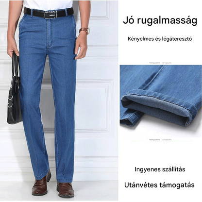 👖👖 【50% KEDVEZMÉNY】2026 Új Férfi Magas Derekú Farmer Plus Size