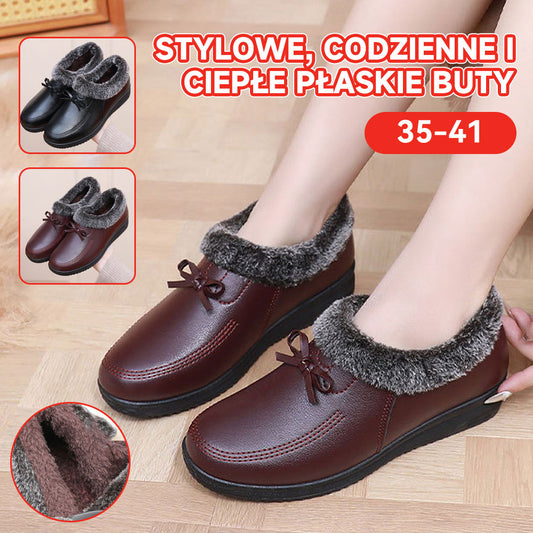 【35-41】Zimowe damskie buty z polarową podszewką, antypoślizgowe, wodoodporne, bawełniane