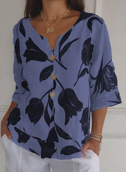 🔥💥🥰【S-3XL】2024 Nowa bawełniana koszula z nadrukiem dla kobiet🥰-3734830