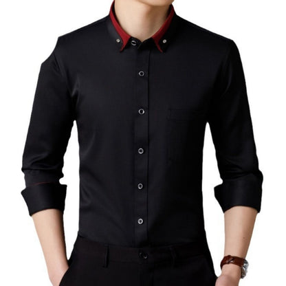 【S-4XL】Nueva camisa de negocios transpirable de moda casual para hombres