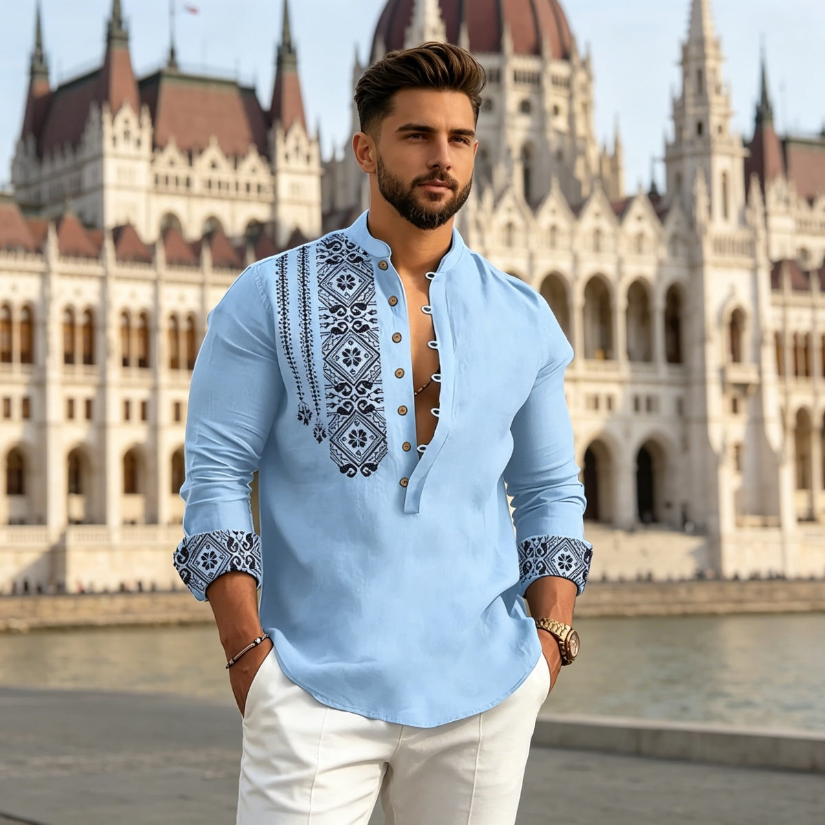 【S-3XL】Pánská letní košile - klopa, krátký rukáv, pohodlná a stylová ☀️👔