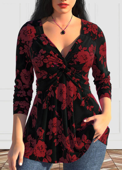 【L-6XL】 Top z długimi rękawami i nadrukiem w nowym stylu