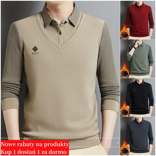 🔥🔥【M-4XL】Męski dwuczęściowy, ciepły top z kaszmiru premium-3708834
