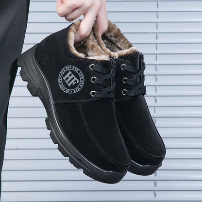 【39-48】Zimowe męskie buty bawełniane z podszewką z polaru, grube bawełniane buty, buty antypoślizgowe-4179242