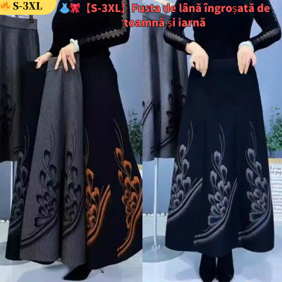 👗🎀【S-3XL】Spódnica z grubej wełny na jesień i zimę, modna i uniwersalna-4200883