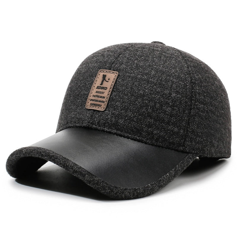 🧢🔥Męska zimowa, ciepła czapka baseballowa z nausznikami i podszewką z polaru, idealna na jesień i zimę.-4175970