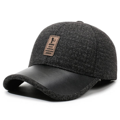 🧢🔥Męska zimowa, ciepła czapka baseballowa z nausznikami i podszewką z polaru, idealna na jesień i zimę.-4175970