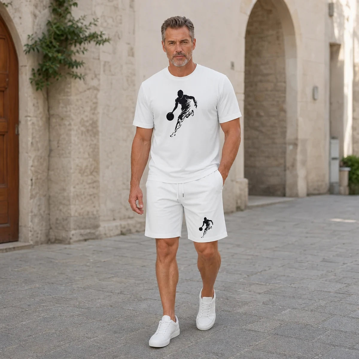 ✨S-5XL【Platba při dodání】Pánská letní sportovní souprava - pohodlné tričko s krátkým rukávem a kraťasy pro každodenní nošení i doma