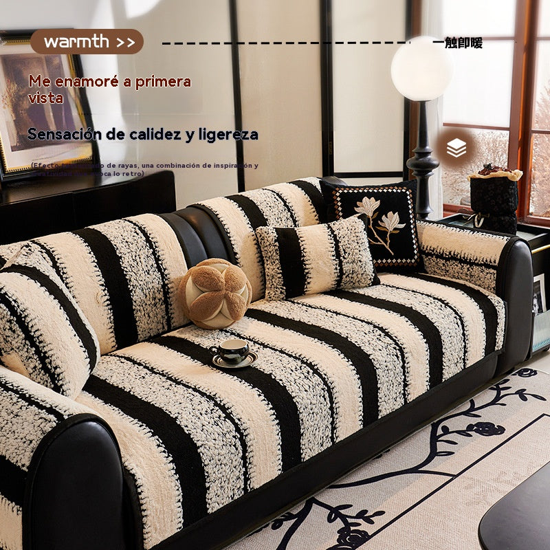 🛋️【110*160cm】Specjalna oferta świąteczna dla rannych ptaszków: 🎉 Miękki, antypoślizgowy, pluszowy pokrowiec na sofę 🍂 4155298