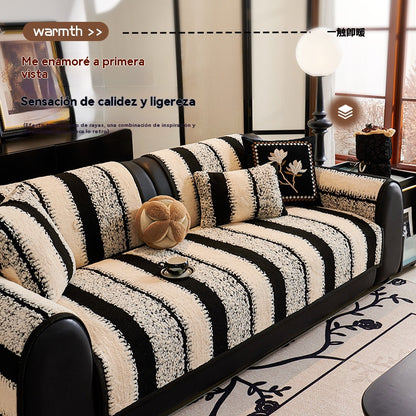🛋️【110*160cm】Specjalna oferta świąteczna dla rannych ptaszków: 🎉 Miękki, antypoślizgowy, pluszowy pokrowiec na sofę 🍂 4155298