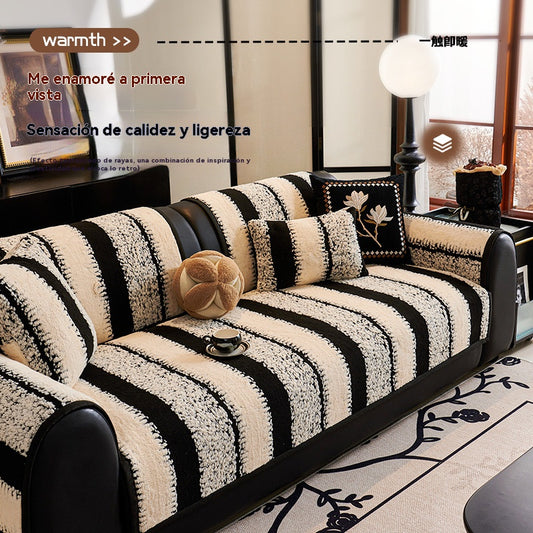 🛋️【110*160cm】Specjalna oferta świąteczna dla rannych ptaszków: 🎉 Miękki, antypoślizgowy, pluszowy pokrowiec na sofę 🍂 4155298
