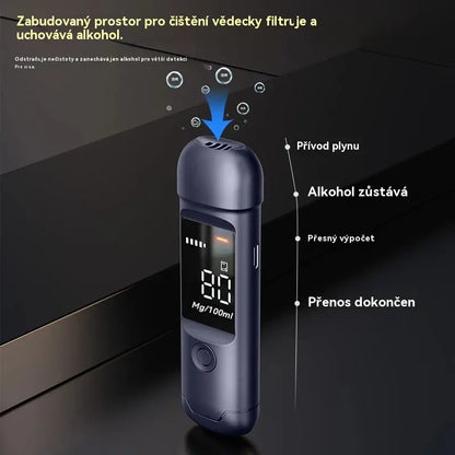 🍷 Přesný přenosný alkohol tester – Změř si hladinu před jízdou