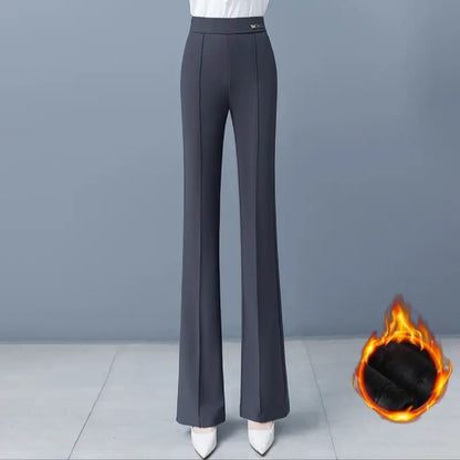 ✨】👖【S-3XL】Ciepły polar - Damskie spodnie z wysokim stanem i elastyczną talią na jesień/zimę