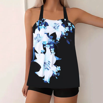 【S-5XL】Dvoudílné plavky/plavky ve stylu sukně pro plus size ženy