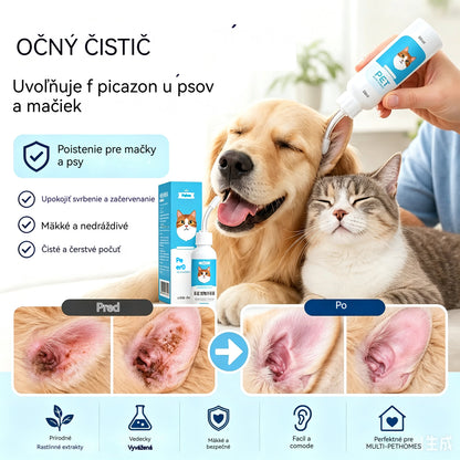 🐶🐱 Čistič uší pro úlevu od svědění uší u psů a koček.