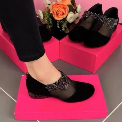 ✨🔥【35-41】🏆2026 nowe, wydrążone, siateczkowe, klinowe obcasy z miękkim spodem dla kobiet-4235832