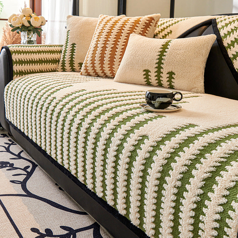 🛋️【110*160cm】Specjalna oferta świąteczna dla rannych ptaszków: 🎉 Miękki, antypoślizgowy, pluszowy pokrowiec na sofę 🍂 4155298