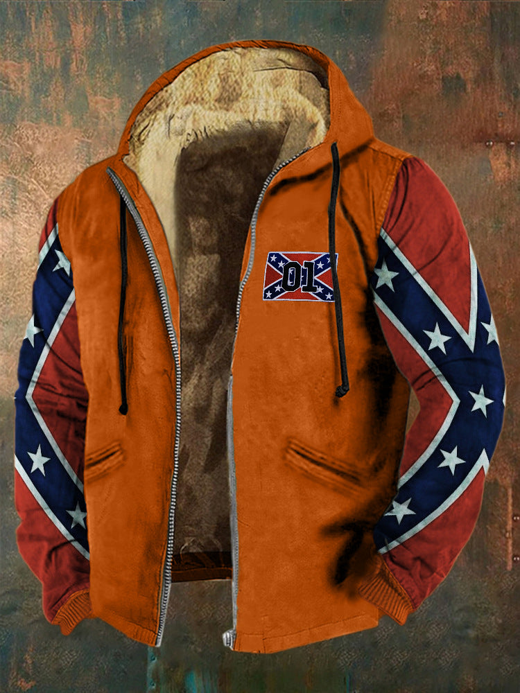 👨‍💻🧥✨【S-5XL】🔥Nowa męska bluza z kapturem w stylu retro z zamkiem błyskawicznym i nadrukiem cyfrowym 3D-4140433