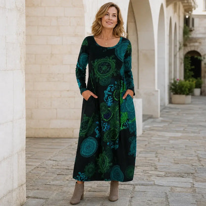 ✨🔥Poslední den – sleva 50 %【S–5XL】Nové podzimní a zimní šaty s potiskem ·  vhodné na každý den