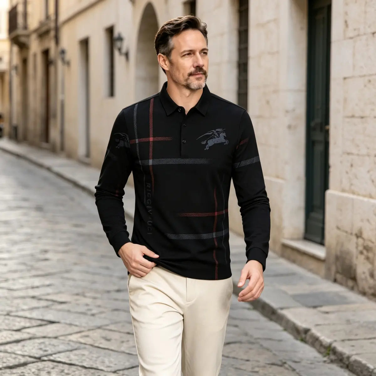 ⭐🔥【M-4XL】Nové polo tričko s dlouhým rukávem a límečkem