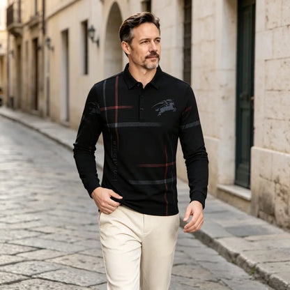 ⭐🔥【M-4XL】Nové polo tričko s dlouhým rukávem a límečkem
