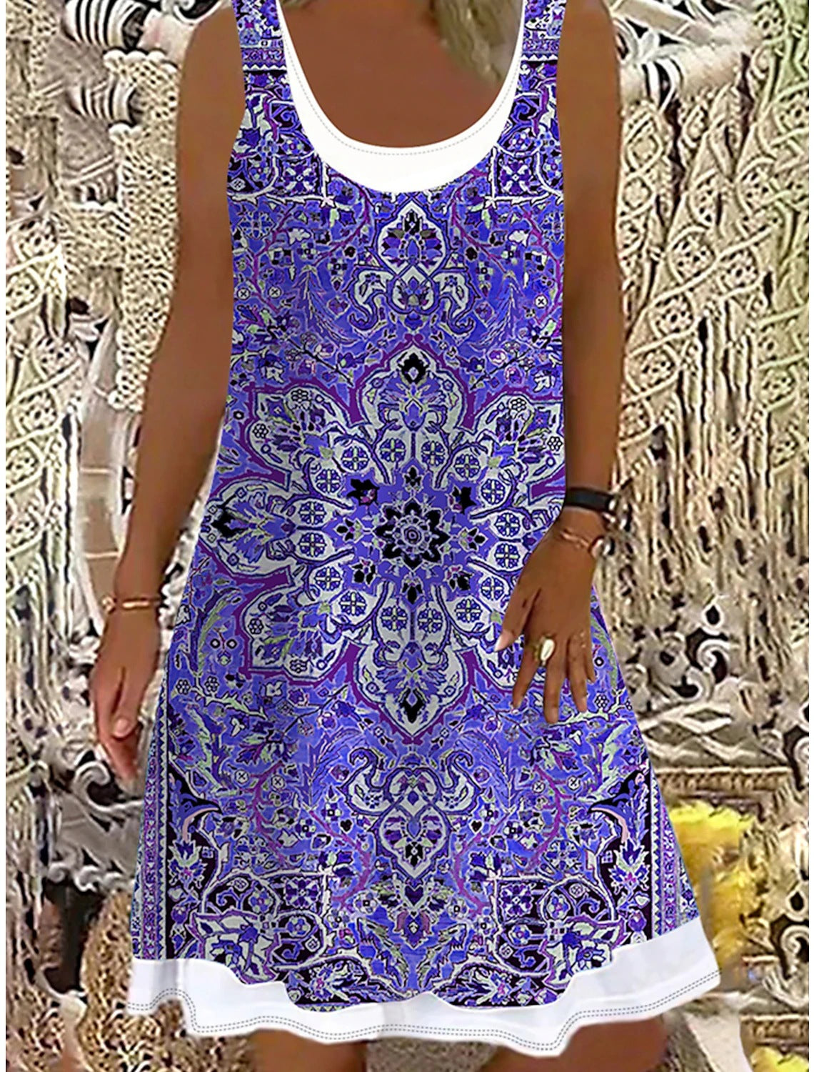 👗【Sleva 50 %】💖【S-5XL】Nové módní ležérní dámské šaty z roku 2026, tištěný vzor, vhodné pro různé příležitosti